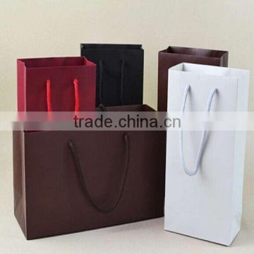 High quality exquisite wine paper packaging bag/kraft paper bag for wine
