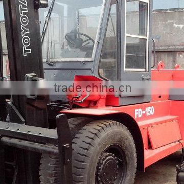 good used Toyota 15t japan made diesel forklift truck new arrived in china