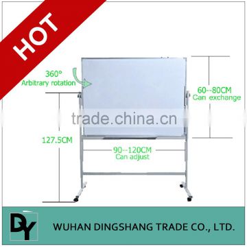 Sliding magnetic white board, mobile whiteboard with wheels