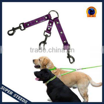 TPU coupler for two/three dogs with black buckle