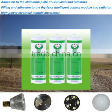 Silicone Rubber for Adhesion to aluminum plate of LED lamp and radiators