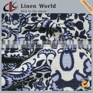 New Design Printed Garment Use Linen/Cotton Fabric