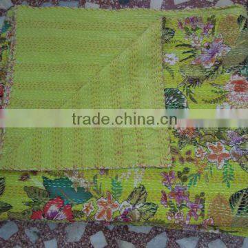 green bird paradise kantha quilts wholesale lot