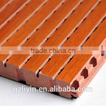 mdf wall board wooden grooved acoustic sound absorbing panel soundproof wall panel for auditorium