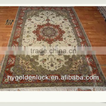 6x9ft Factory price Hand woven chinese wool silk carpets