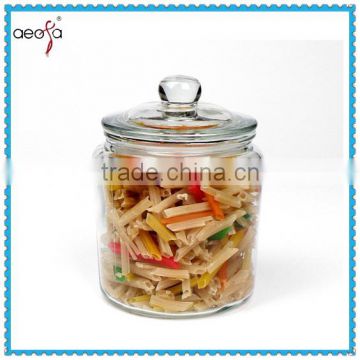 food grade round glass food storage box jar for food with lid