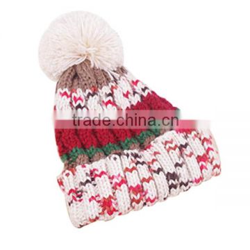 Simple Plain Pom Pom Hats Knitted Pattern Wholesale