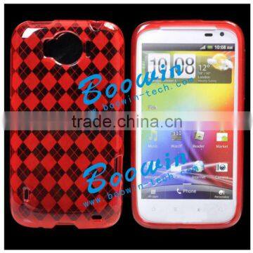 Red Soft TPU Gel Crystal Jelly Case Cover for htc sensation xl 21