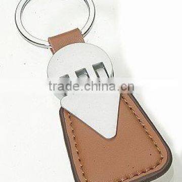 Metal Tooth Leather Keychains