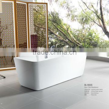 2014 new products Seasummer Acrylic freestanding modern bathtub for hotel project with mix valve shower