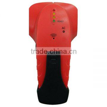 Electronic detector stud finder with AC warning