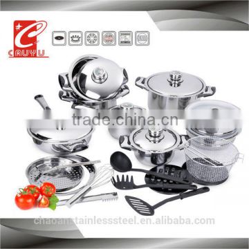 27 pieces accessory Cookware-stainless steel capsule bottom-CYCS527B-1B