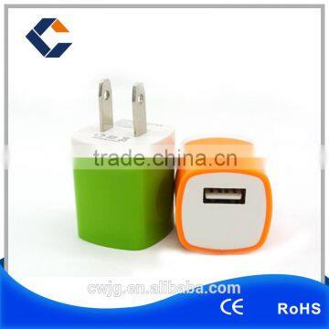 Electric type Sample free 5v 1a mini cube 1 port usb mobile phone wall charger for iphone