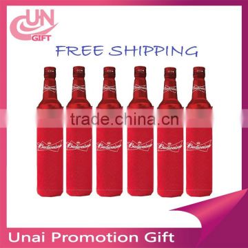 Promotional High Quality Fabric Bottle Holder Lanyard With Zipper