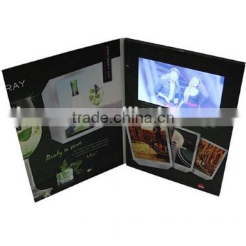 Hot sale 10 inch A4 paper card lcd video invitation card for greeting