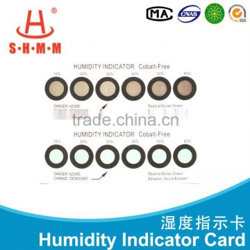 Six-dots cobalt-free humidity indicator label
