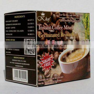 Natural Product Thai Tastes Instant Coffee Mixed Gaba Rice Sugar Free Plus Collagen