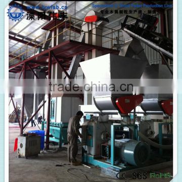 Complete 3-4tons production granulating wood pellet production line
