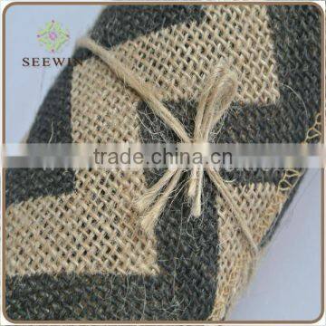 100% jute matrial print jute mesh