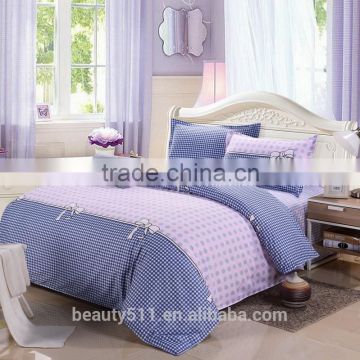 China textile guangzhou factory cotton white strpe star hotel bed sheet BS387