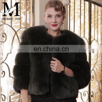 New Design Genuine Fox Fur Coat Winter Warm Fashion Women Winter Fur Coat