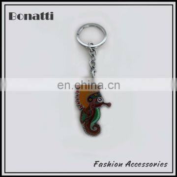 lovely brown sea horse key chain