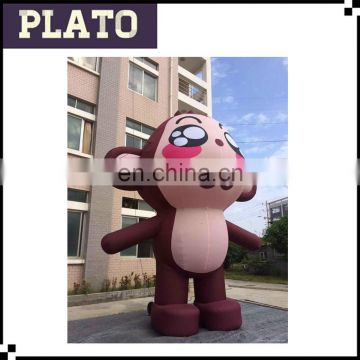 Inflatable cartoon monkey for outdoor commercial event