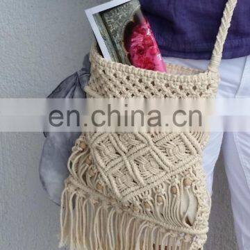 Contemporary Bohemian Style Macrame Bag