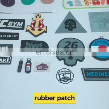 custom rubber patch hook and loop fastener silicone rubber patch rubber patch logo
