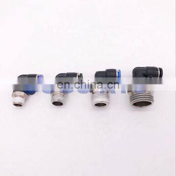 Pneumatic air L connector 4mm M5 M6 1/8,1/4,3/8,1/2 threaded elbow 90 degree PL 4-M5/M6/01/02 pu hose nylon pipe fitting tools