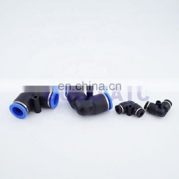 10pcs a lot one touch L type air elbow plastic pneumatic fittings 14mm 16mm quick hose connector PV-14/16 right angle pipe joint