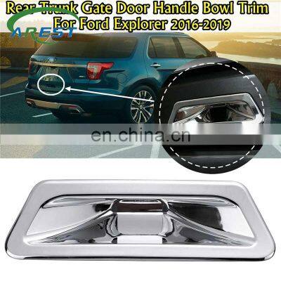 Chrome Rear Trunk Gate Door Handle Bowl Cover Trim For Ford Explorer 2016 2017 2018 2019