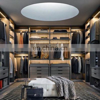 2021 new design luxury walk in closet wardrobe design modular furniture laminate solid wood panel bedroom modern wardrobes