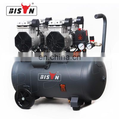 Bison China 0.6Mpa 2 Stage Double Head Air Compressors Prices 60 Litre 110V Air Compressor For Sale