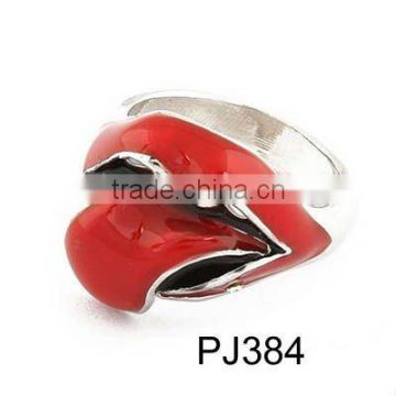 Hot Selling Finger Ring Jewelry Red Lip Ring