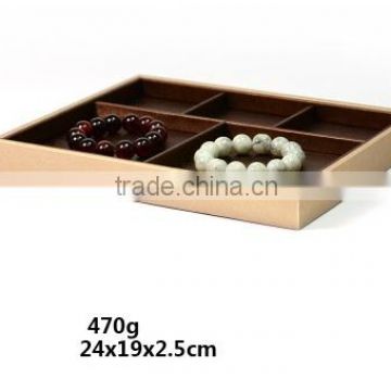 AN126 ANPHY Leather Tray Show Bracelet Ring Necklace Jewelry Holder Display Stock 24*19*2.5cm 470g