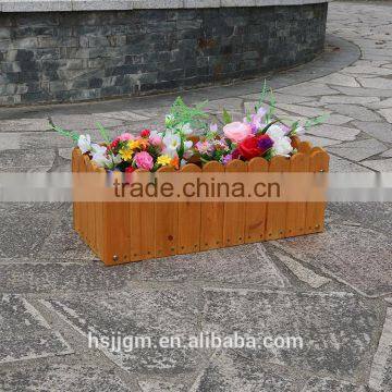 outdoor wooden flower planter pot