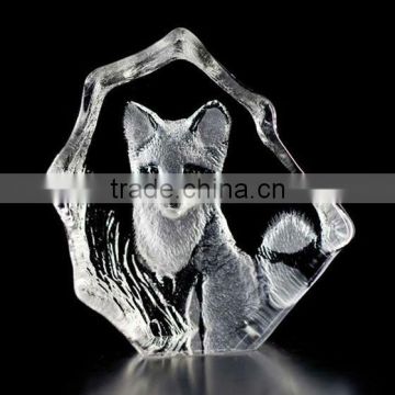 Deep carving crystal fox