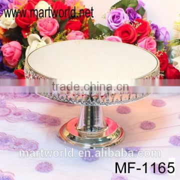 Latest crystal wedding cake stand,mirror&metal&crystal cake stand for wedding decoration,banquet&party occations(MF-1165)