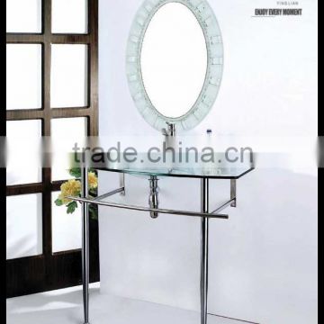 rectangular designer bathroom mirrors with shelf YL-7004