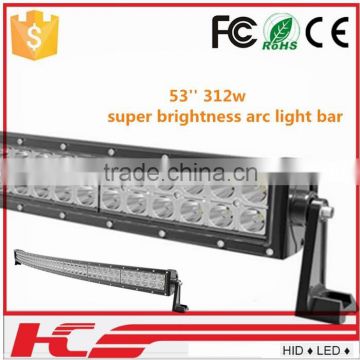 53inch 312w 104pc C R E E LEDs arced LED light bar