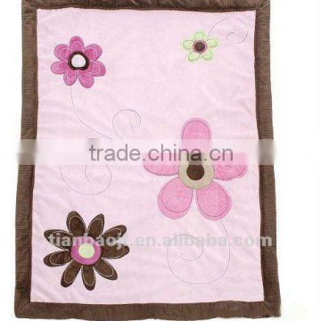 Super micro baby blanket with applique 0802