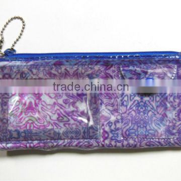 3D lenticular PVC wallet ,zipper PVC pouch