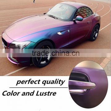 Long lifespan colorful removable chameleon car vinyl /size 1.52*30m / air channels