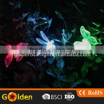 Newest Led Garden Plastic Stake Hummingbirds Outdoor Solar Butterfly