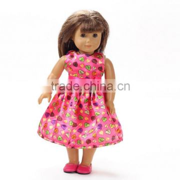 best selling beautiful handmade long red princess rose chiffon doll clothes 18"
