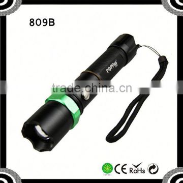 POPPAS 809B 3W Brightest XPE R2 Zoomable USB Power Bank Tactical Police Flashlight