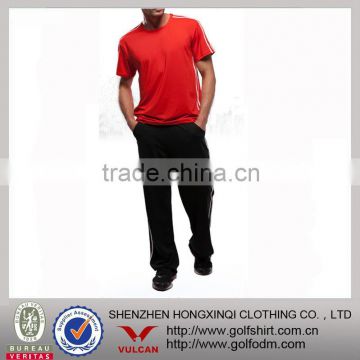 men's fitness wear red and black