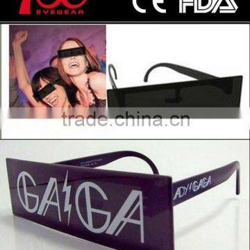 Lady GaGa Beach sunglasses cheap Sunglasses with custom logo printed lens Plastic Star Print Mirrored Lens Sunglasses