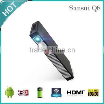 2016 SANSUI Super Mini Projector with LED Lamp DLP Technology